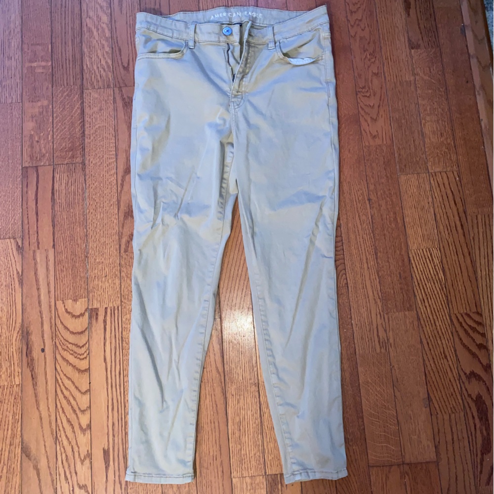 American eagle tan khakis size 12